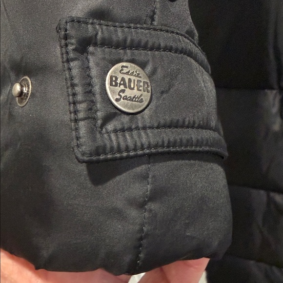 Eddie Bauer Women's Long Black Puffer Jacket - Picture 3 of 9